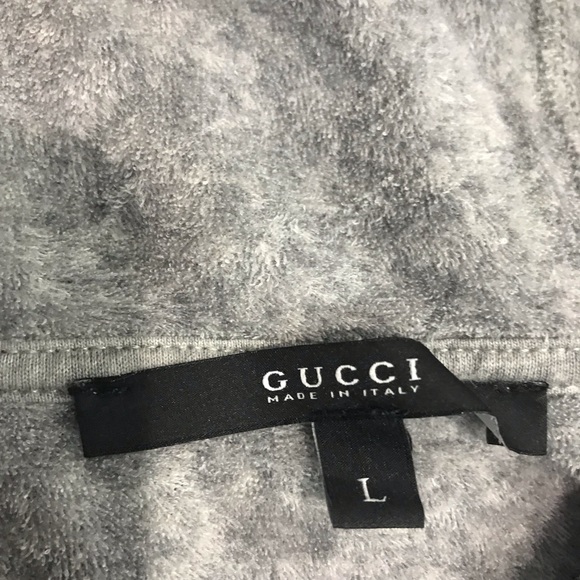 Gucci Gray hoodie zipper Sz L - Picture 2 of 8
